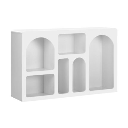 Oikiture Display Cabinet with 6 Irregular Shelves