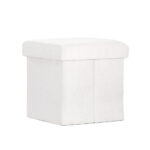 Artiss Janeska Stylish Storage Footstool in Soft Pink Boucle