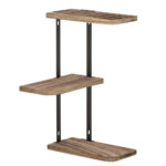 Artiss Faro 3-Tier Floating Wall Shelf Durable Stylish Storage (Rust Oak and Black)