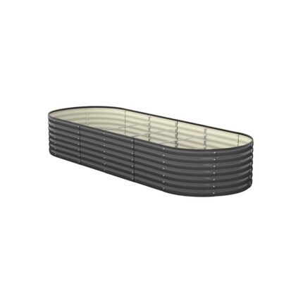 Livsip Raised Garden Bed 240X80X56cm Galvanised Steel 2pcs