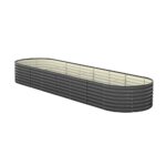 Livsip Raised Garden Bed 320X80X56cm Galvanised Steel 2pcs