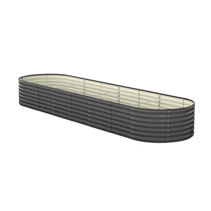 Livsip Raised Garden Bed 320X80X56cm Galvanised Steel 2pcs
