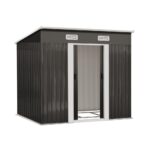 Livsip Garden Shed 1.94x1.21M Workshop Cabin Metal Base