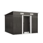 Livsip Garden Shed 2.38x1.31M Workshop Cabin Metal Base