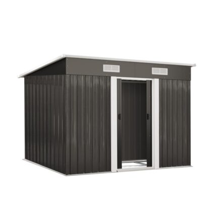 Livsip Garden Shed 2.38x1.31M Workshop Cabin Metal Base