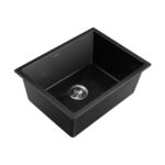 Welba Kitchen Sink 55x45cm Granite Basin Single Bowl Black