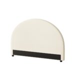 Oikiture Bed Head Double Size Headboard Fabric Beige