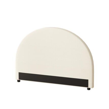 Oikiture Bed Head Double Size Headboard Fabric Beige