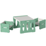 Keezi Kids Table and Chair Set Vibrant Green Multi-Purpose