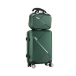 Mazam 2PCS Luggage Set TSA Lock Hard Case Green