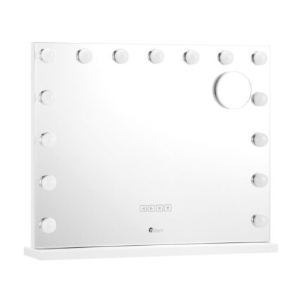 Oikiture Bluetooth Hollywood Makeup Mirrors with LED 58x46cm