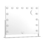 Oikiture Makeup Mirrors LED Bluetooth Rotatable 58x46cm