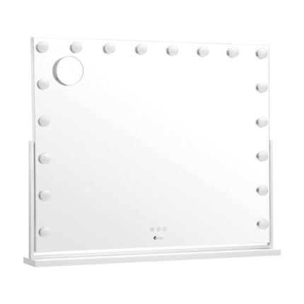Oikiture Makeup Mirrors LED Bluetooth Rotatable 80x65cm