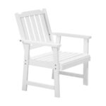 Livsip Outdoor Armchair Wooden Patio Chairs White