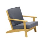 Livsip Outdoor Armchair Wood Chair with Cushion