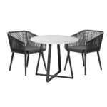 Livsip 3x Outdoor Dining Set Sintered Stone Table Bistro Set
