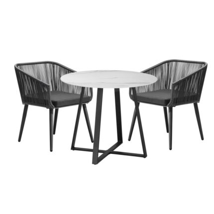 Livsip 3x Outdoor Dining Set Sintered Stone Table Bistro Set