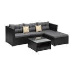 Livsip Outdoor Sofa Set 4 Seater Corner Modular Lounge Set