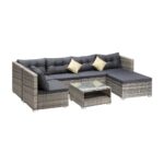 Livsip Outdoor Sofa Set Set Wicker 6 Seater
