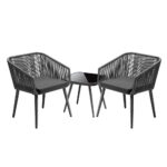 Livsip Outdoor Furniture Set Chairs&Side Table 3PCS