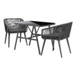 Livsip Outdoor Dining Set 3 PCS Table Chairs Set