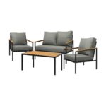 Livsip Outdoor Furniture 4PCS Set Dining Chairs&Table