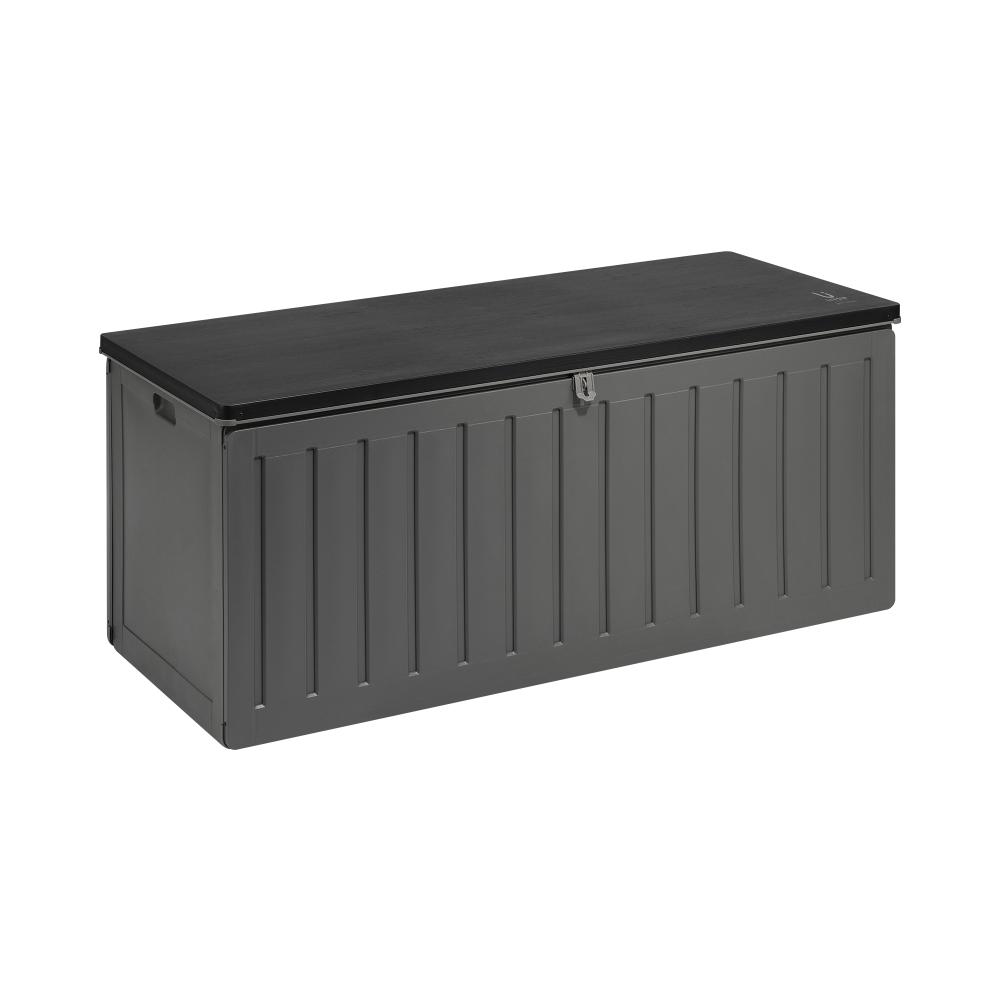 OSBO-490L-BKGY-01 Livsip Outdoor Storage Box Bench 490L Black&Grey - Image 1