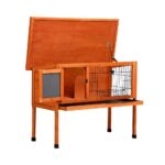 Alopet Rabbit Hutch Wooden Cage Free Standing 91cm