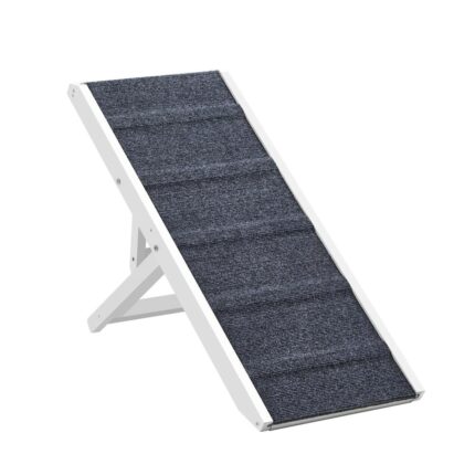 Alopet Dog Pet Ramp Adjustable Height Foldable 90cm White