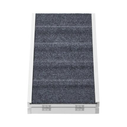 Alopet Dog Pet Ramp Adjustable Height Foldable 70cm White