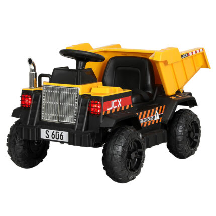 Rigo Electric Ride On Dump Truck for Kids 12V Fun Experience (Yellow)