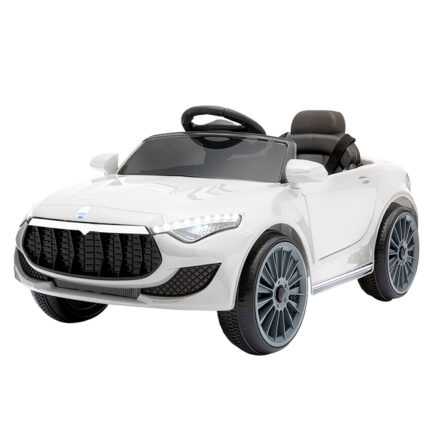 Rigo Maserati Inspired Kids Electric Ride On Car with Remote Control White