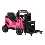 Mazam Kids Ride-On Forklift 12V Electric Toy for Creative Play (Pink)
