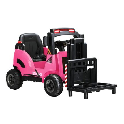 Mazam Kids Ride-On Forklift 12V Electric Toy for Creative Play (Pink)