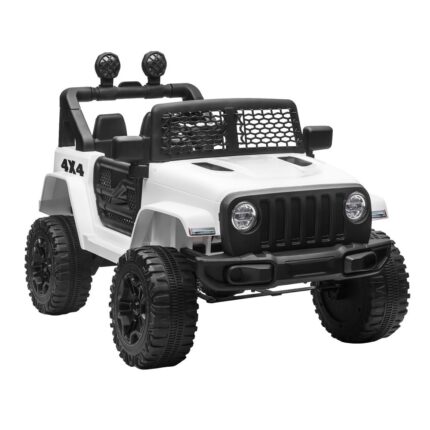 Mazam Kids Ride On Car Powerful Twin Motors Remote Control White