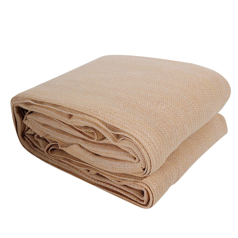 SAIL-H-4X6-C-SA-00 Instahut Shade Sail 4x6m Rectangle 280GSM 98% Sand Shade Cloth - Image 1