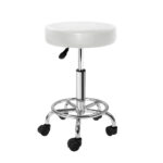 Artiss Glamorous White Salon Stool 360° Rotatable Comfort
