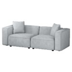 Artiss Alvin Modern 2-Seater Sofa Modular Grey for Stylish Living