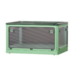 Artiss 82L Foldable Stackable Storage Container with 5 Side Access (Green)