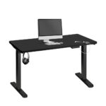Oikiture Standing Desk Dual Motor Adjustable 120cm Black