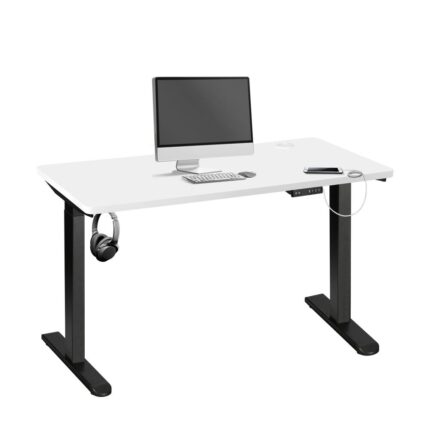 Oikiture Standing Desk Dual Motor Adjustable 120cm Black&White