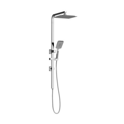 Welba 10" Rain Shower Head Set Square 3-Mode Chrome