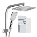 Cefito 8'' Rain Shower Head Set Handheld Round High Pressure Mixer Tap Chrome