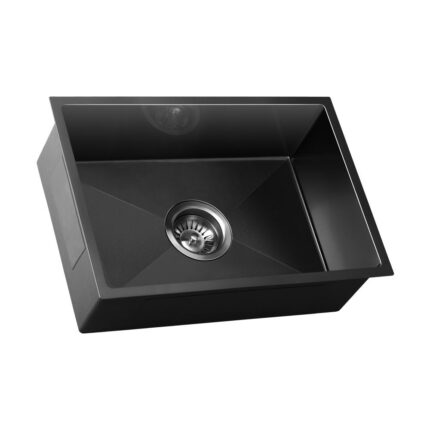 Welba Kitchen Stainless Steel Sink Single Black 45X30CM