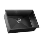 Welba Kitchen Stainless Steel Sink Single Black 60X45CM