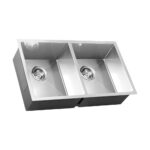 Welba Kitchen Stainless Steel Sink Double Silver 76X44CM