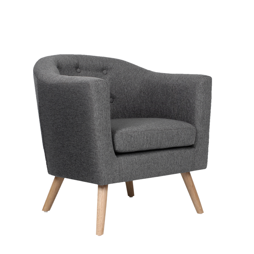 UPHO-D-ARM02-GY-20601-00 Artiss Armchair Tub Chair Grey Adora - Image 1