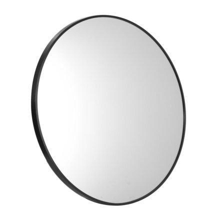 Oikiture Wall Mirrors Round 70cm Black