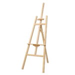 Artiss Classic A-Frame Floor Easel Solid Pine Wood Adjustable (White Oak)
