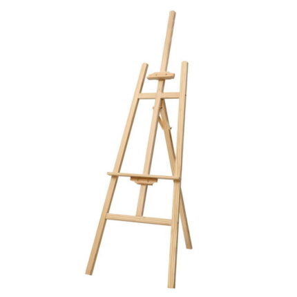 Artiss Classic A-Frame Floor Easel Solid Pine Wood Adjustable (White Oak)